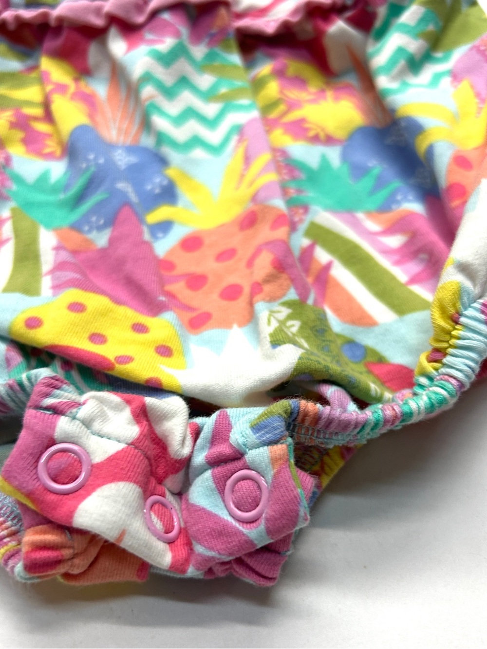 Matilda Jane Colorful Pineapple Print Wonderment Baby Romper Pink Ruffle - Picture 2 of 5